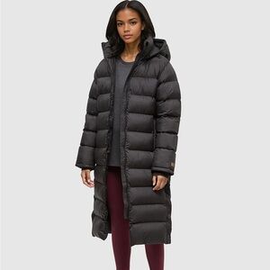 NWT Tentree Lookout Long Puffer Jacket – Meteorite Black – Size M